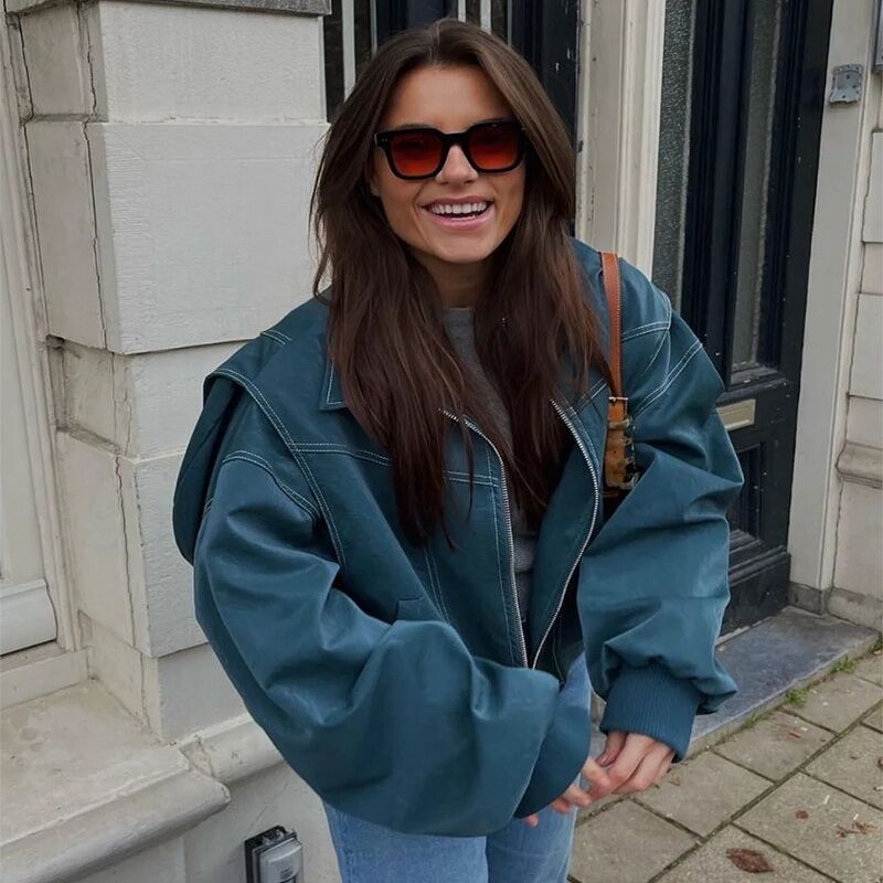 Moto Biker Leather Jacket - Image 2